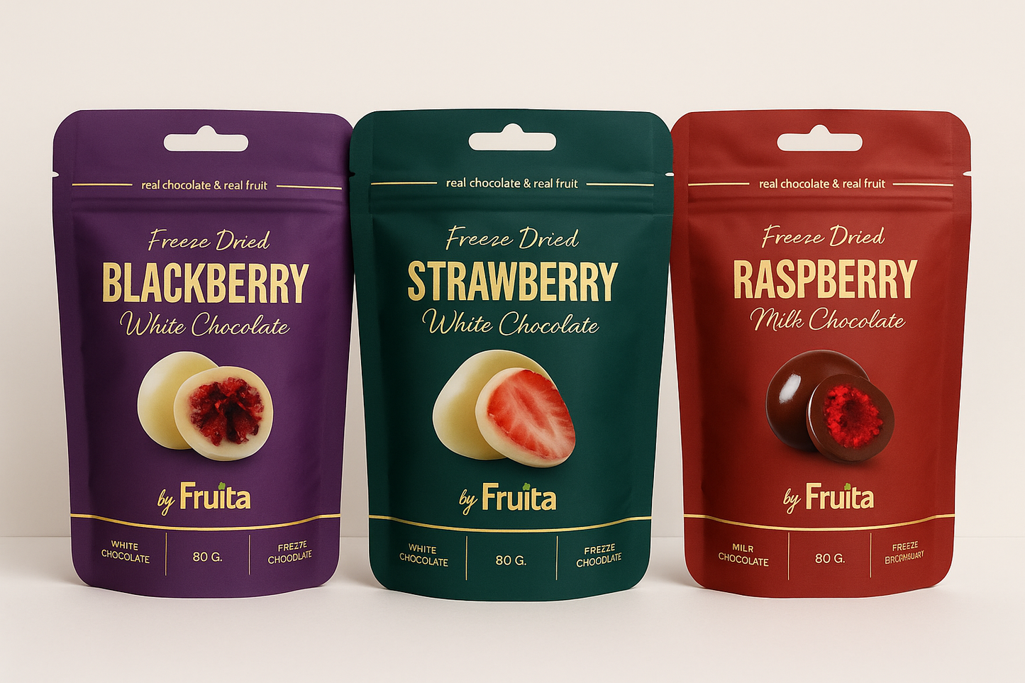 3’lü Ferah Çikolatalı Meyve Mix Seti – Beyaz & Sütlü Çikolata 240g