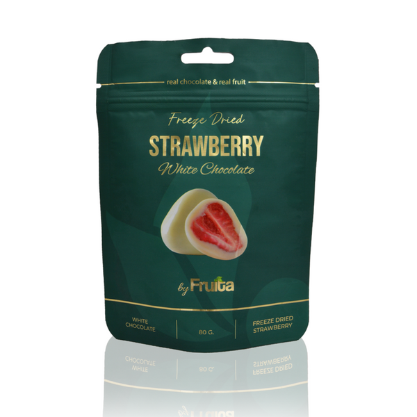 Beyaz Çikolata Kaplı Çilek 80g