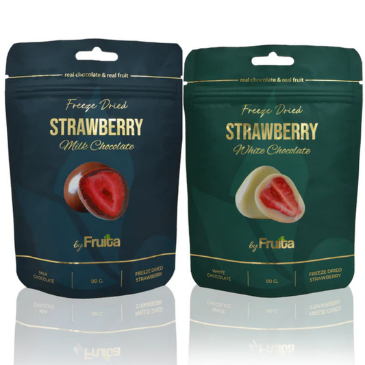 Sütlü & Beyaz Çikolatalı Çıtır Çilek – 2’li Paket 160g